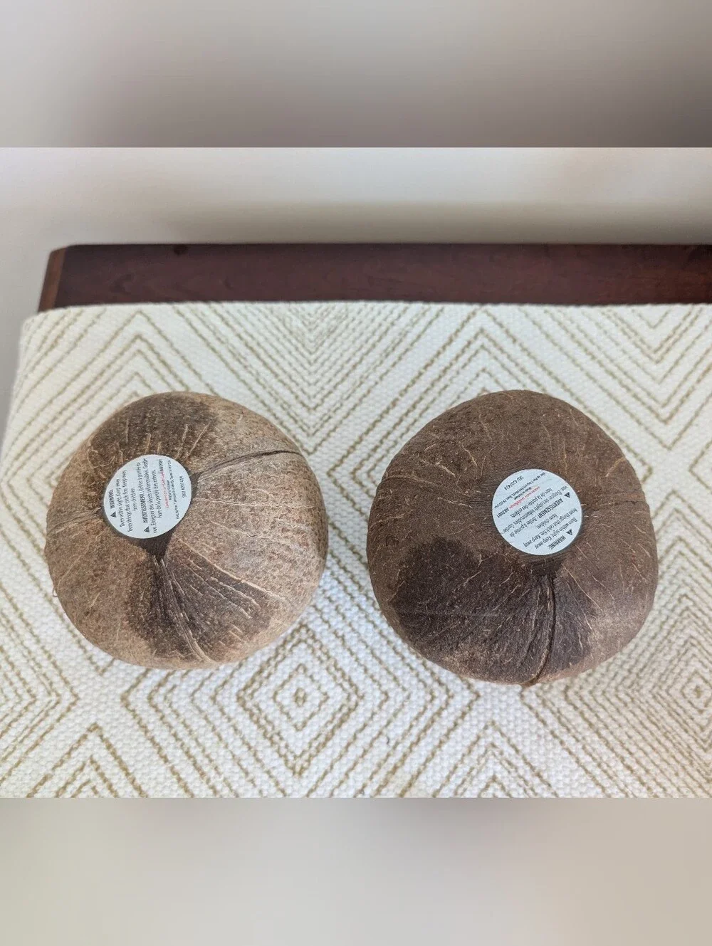Pier 1 Coconut Shell Scented Candle - Natural Brown Set of 2